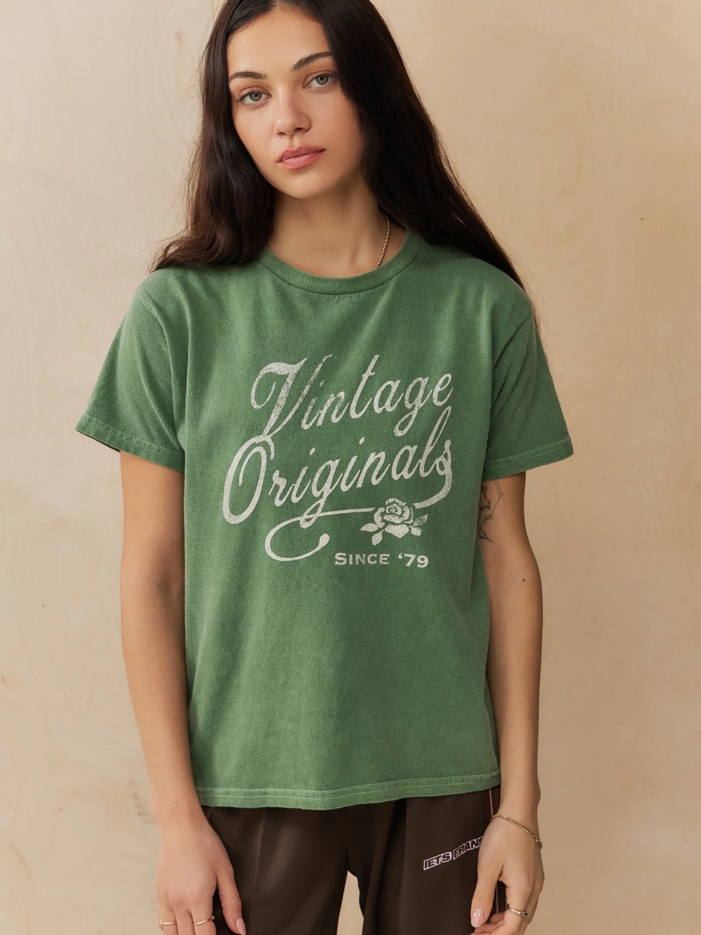 BDG Green Graphic Tee with White Script